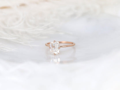 2 CT Emerald Pave Moissanite Engagement Ring