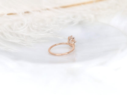 2 CT Emerald Pave Moissanite Engagement Ring