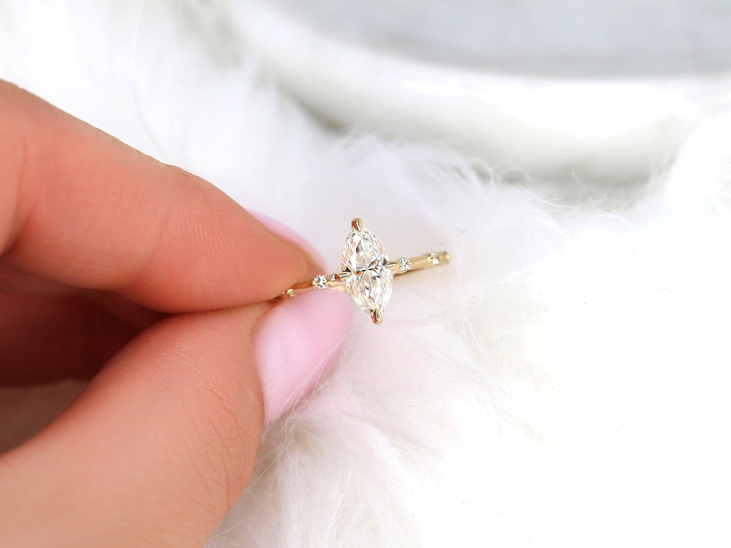 2 CT Emerald Pave Moissanite Engagement Ring
