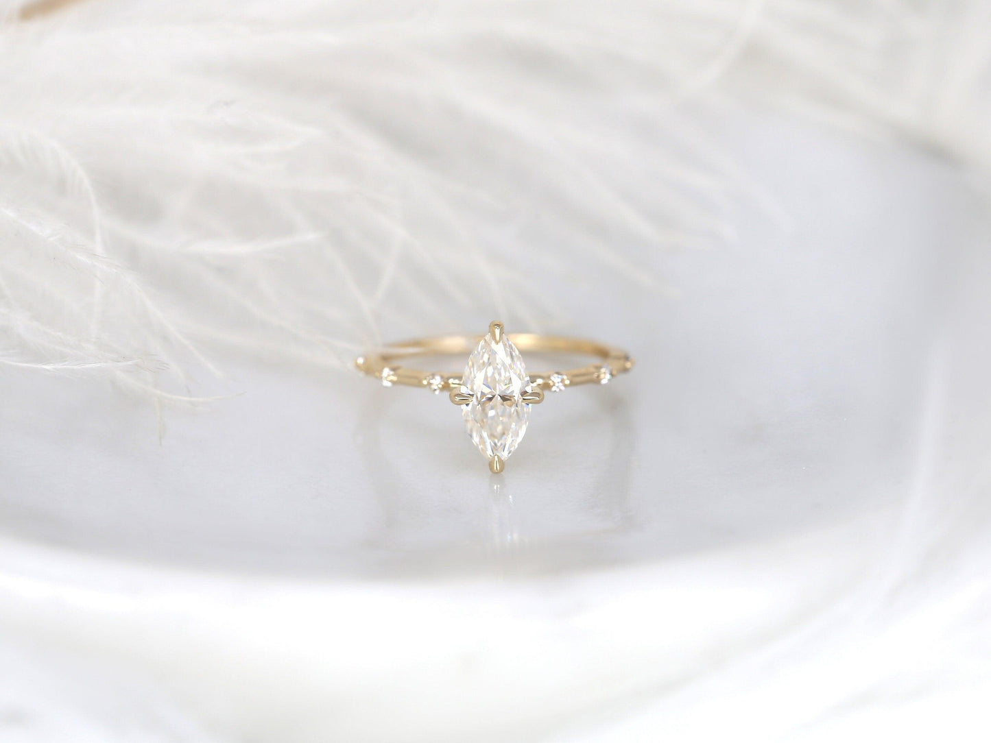 2 CT Emerald Pave Moissanite Engagement Ring