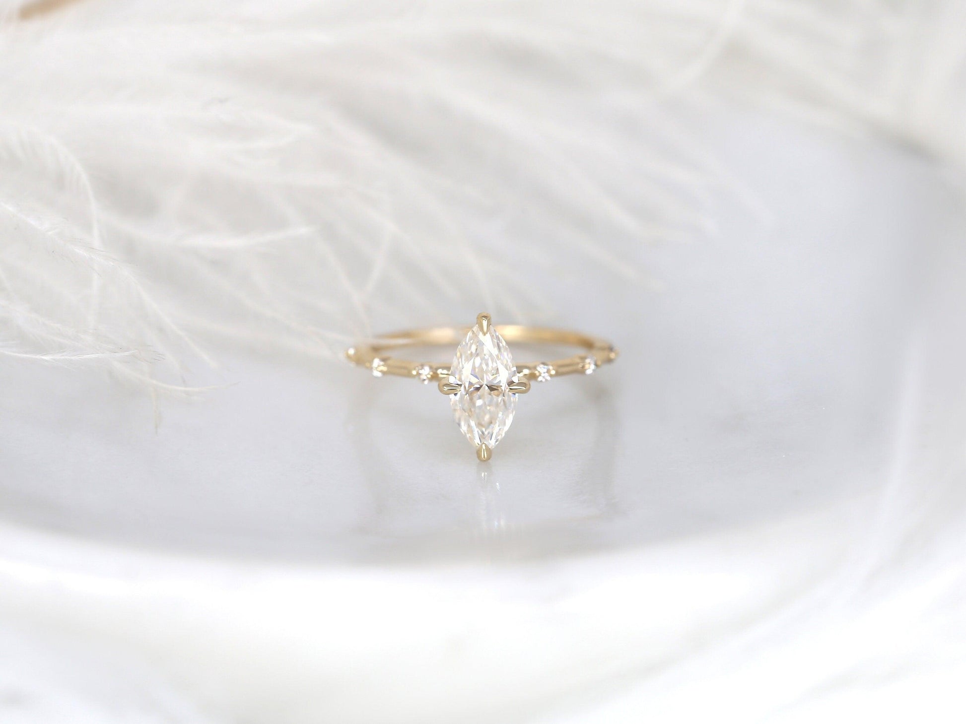 2 CT Emerald Pave Moissanite Engagement Ring