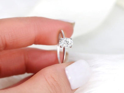 2 CT Emerald Pave Moissanite Engagement Ring