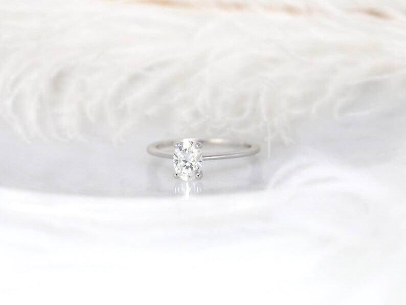 2 CT Emerald Pave Moissanite Engagement Ring