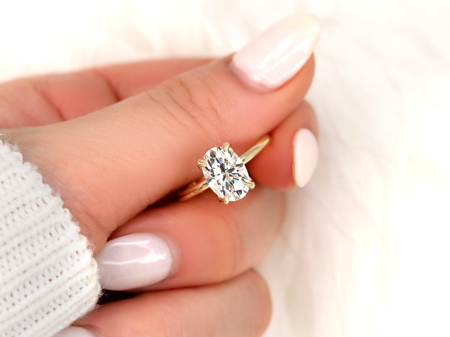 2 CT Emerald Pave Moissanite Engagement Ring