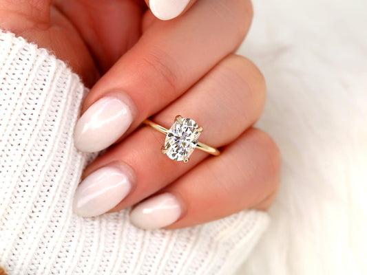 2 CT Emerald Pave Moissanite Engagement Ring