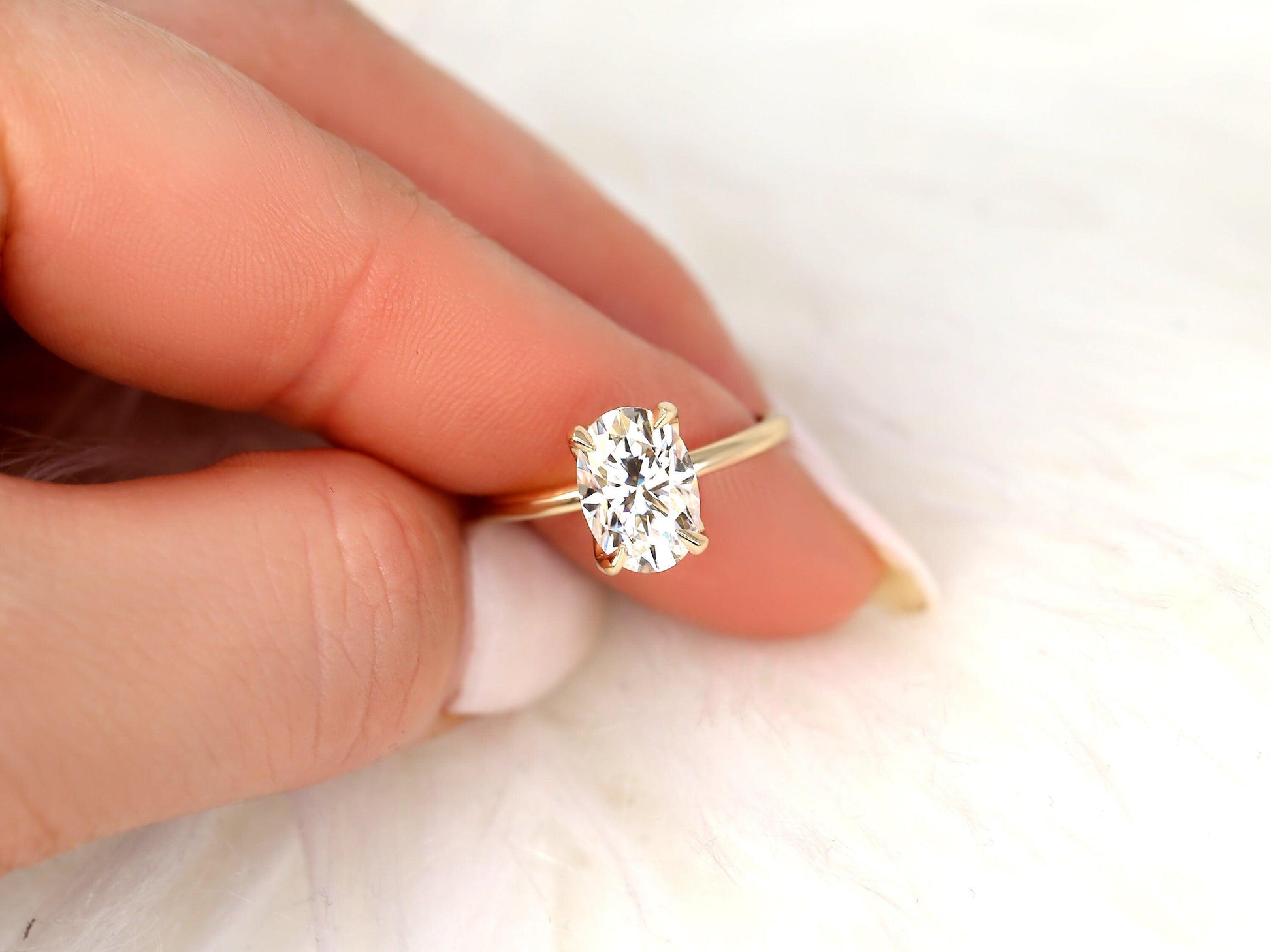 2 CT Emerald Pave Moissanite Engagement Ring