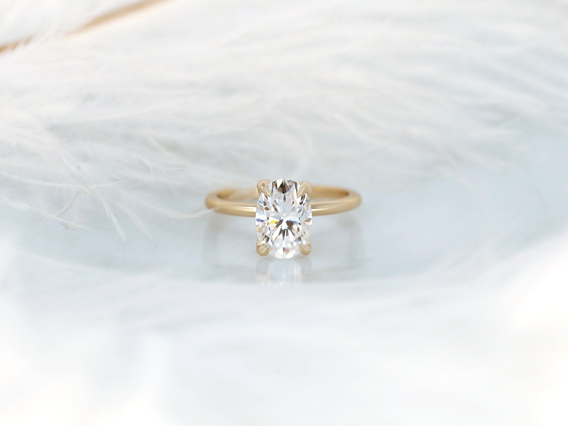 2 CT Emerald Pave Moissanite Engagement Ring