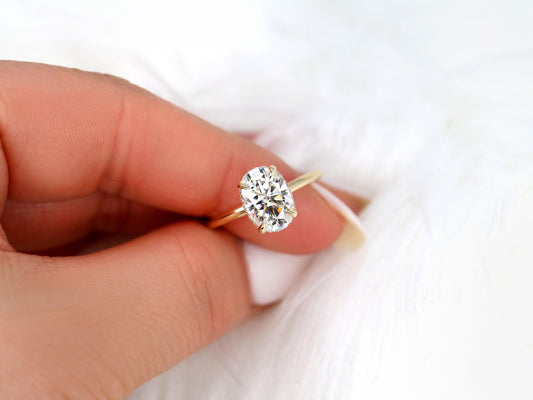 2 CT Emerald Pave Moissanite Engagement Ring