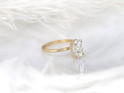 2 CT Emerald Pave Moissanite Engagement Ring