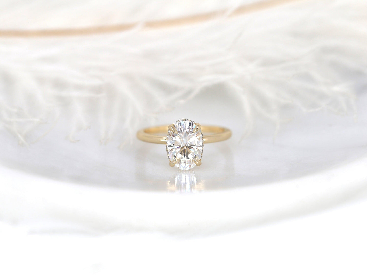 2 CT Emerald Pave Moissanite Engagement Ring