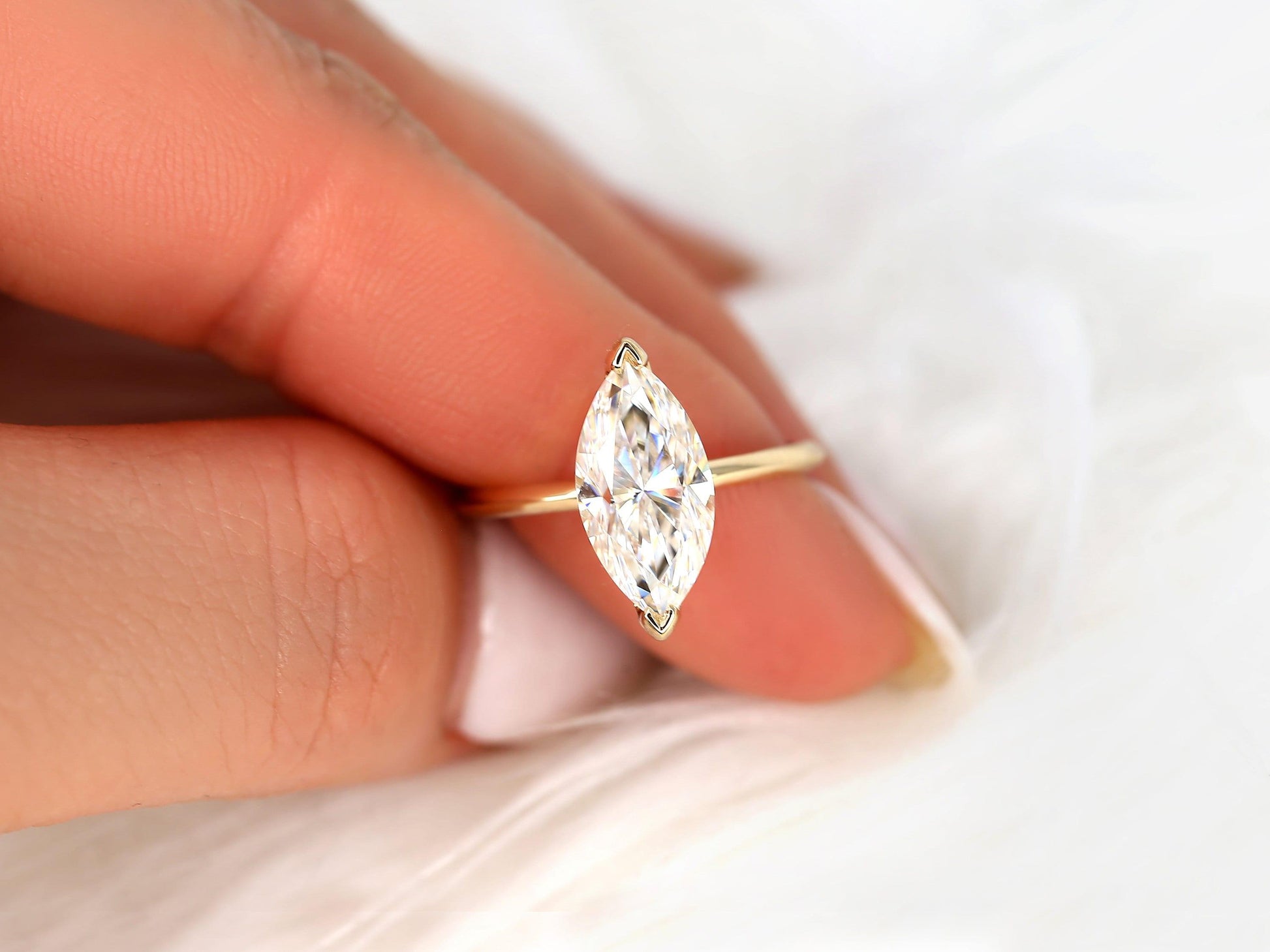 2 CT Emerald Pave Moissanite Engagement Ring