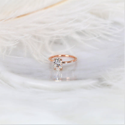 2 CT Emerald Pave Moissanite Engagement Ring