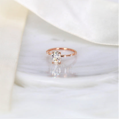 2 CT Emerald Pave Moissanite Engagement Ring