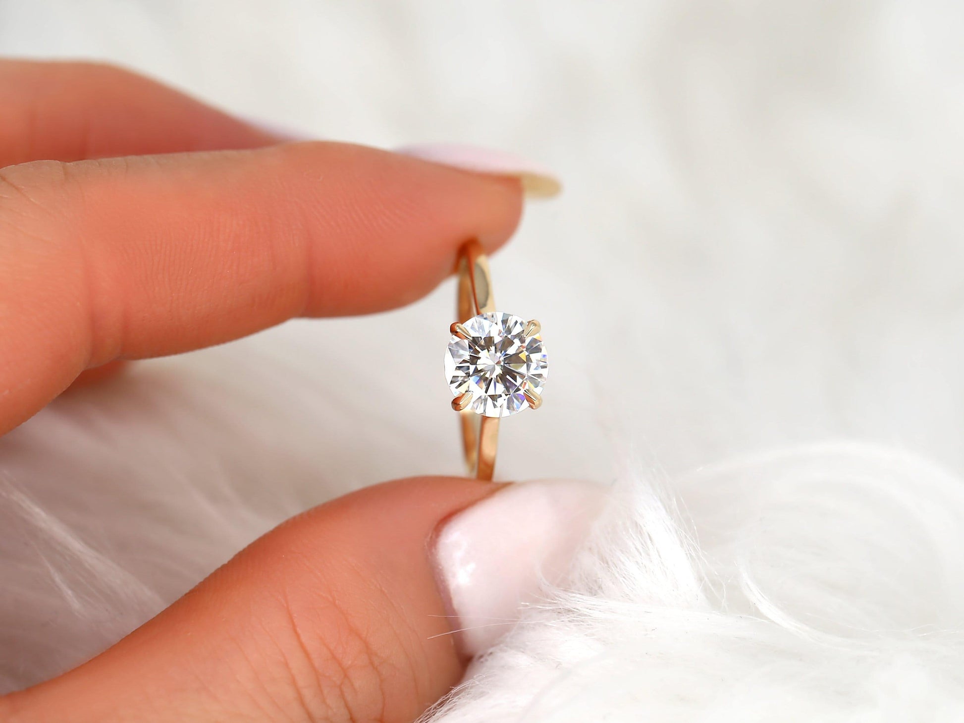 2 CT Emerald Pave Moissanite Engagement Ring