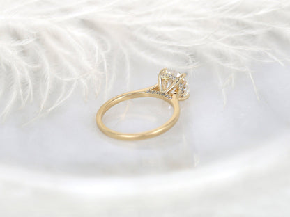 2 CT Emerald Pave Moissanite Engagement Ring