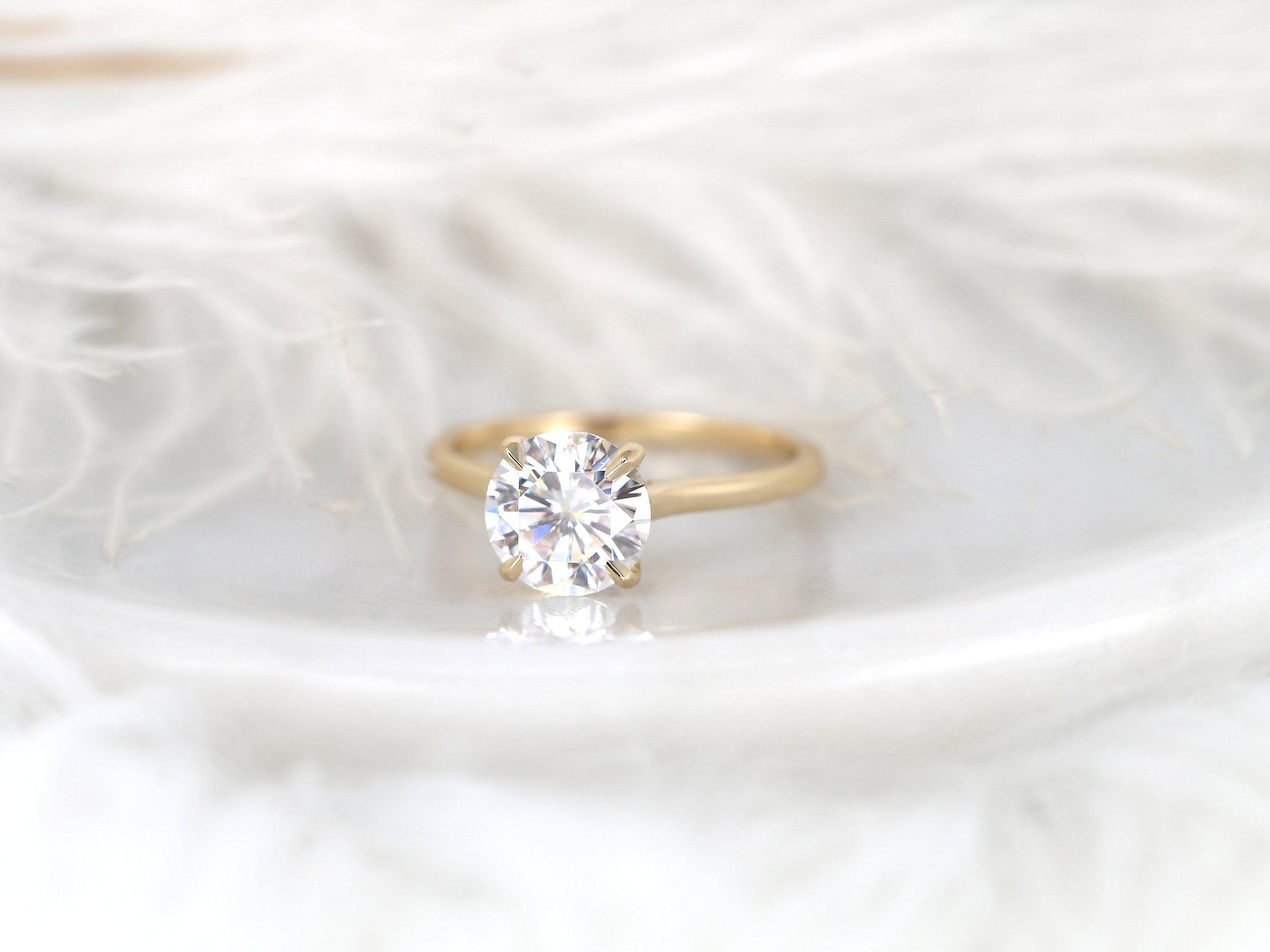 2 CT Emerald Pave Moissanite Engagement Ring
