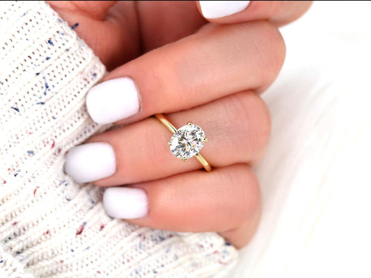 2 CT Emerald Pave Moissanite Engagement Ring