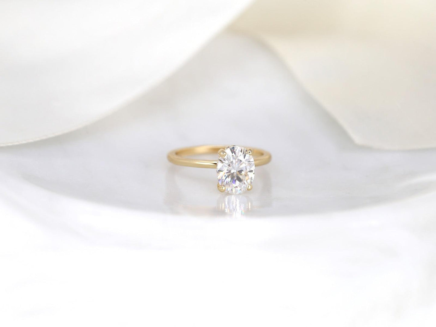 2 CT Emerald Pave Moissanite Engagement Ring