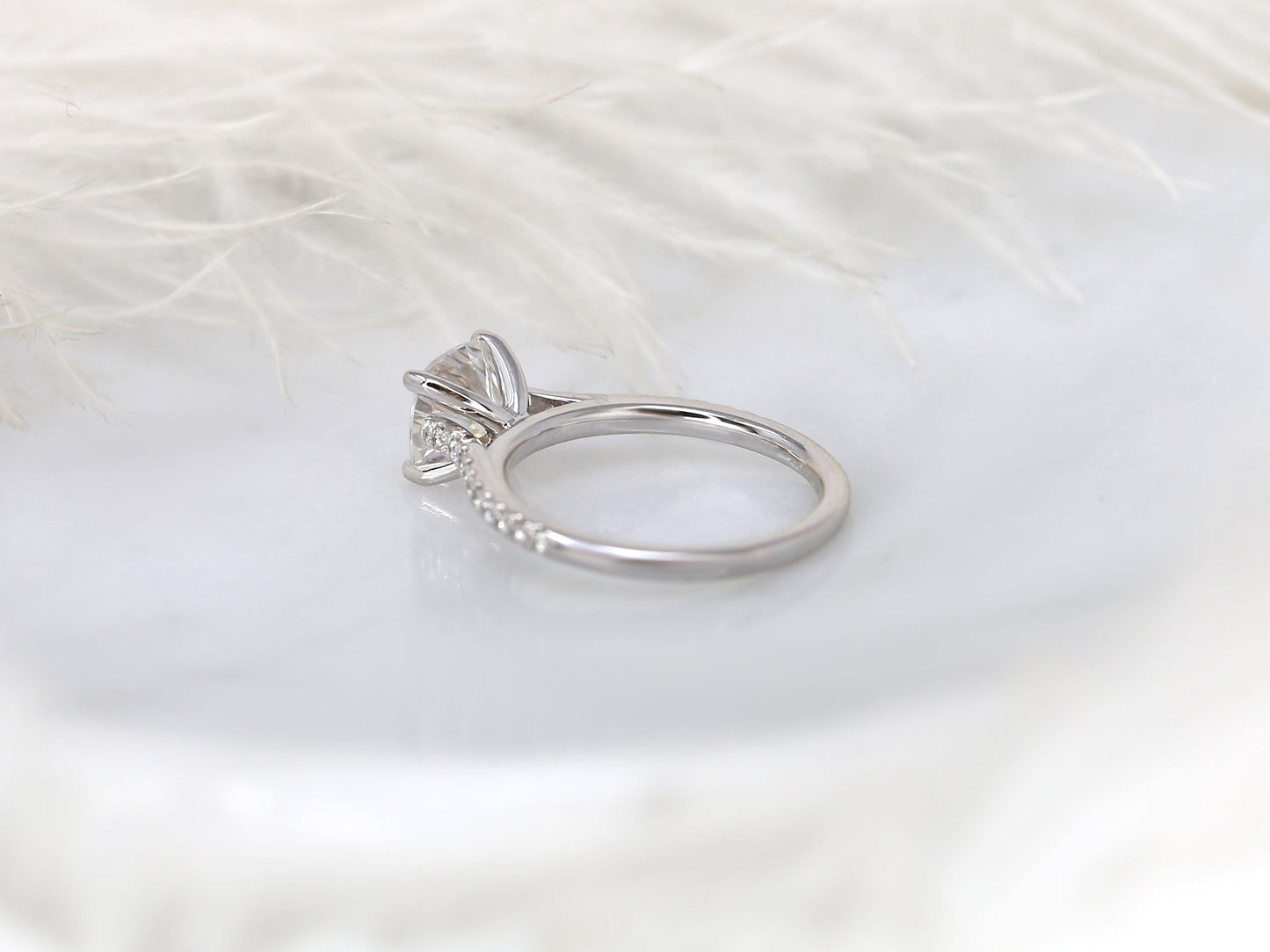 2 CT Emerald Pave Moissanite Engagement Ring
