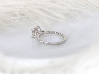 2 CT Emerald Pave Moissanite Engagement Ring