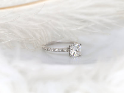 2 CT Emerald Pave Moissanite Engagement Ring