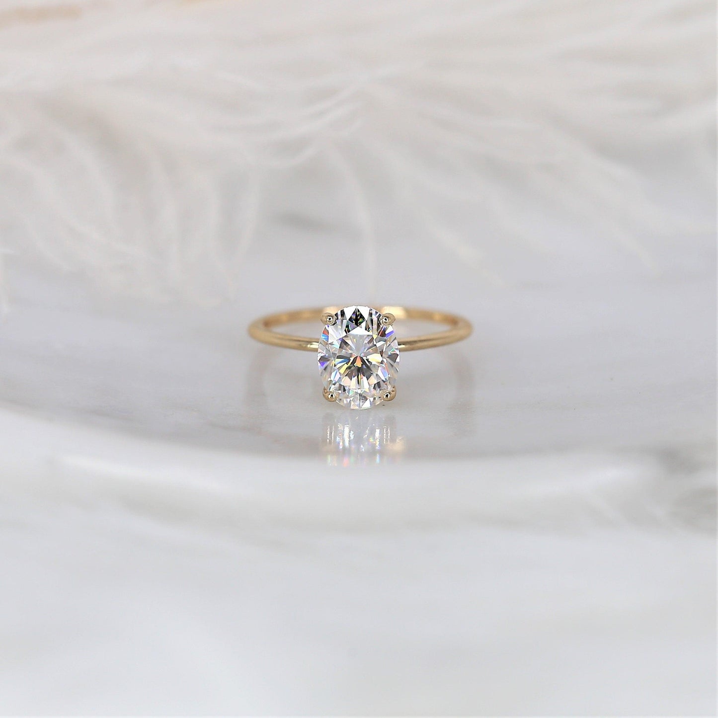 2 CT Emerald Pave Moissanite Engagement Ring