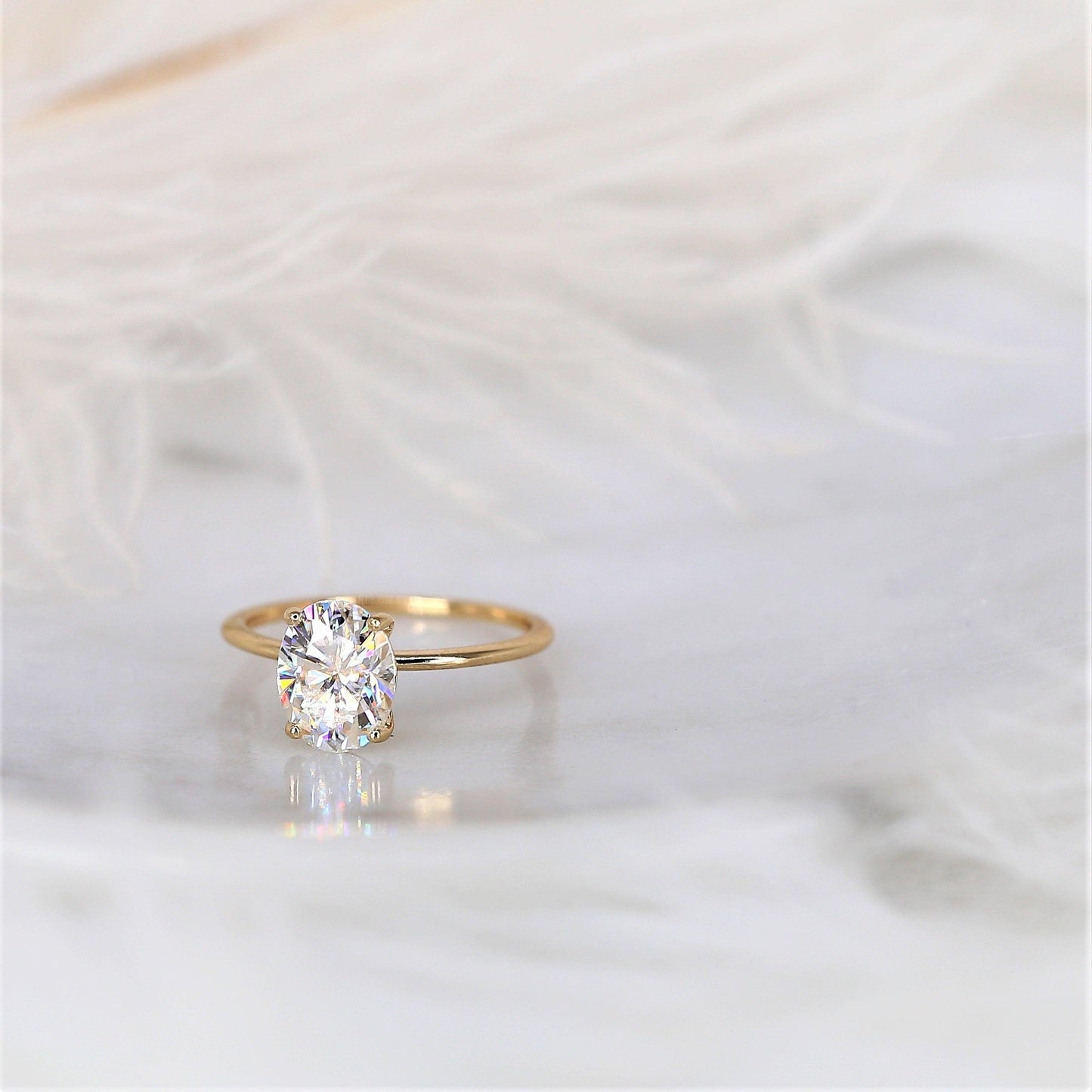 2 CT Emerald Pave Moissanite Engagement Ring