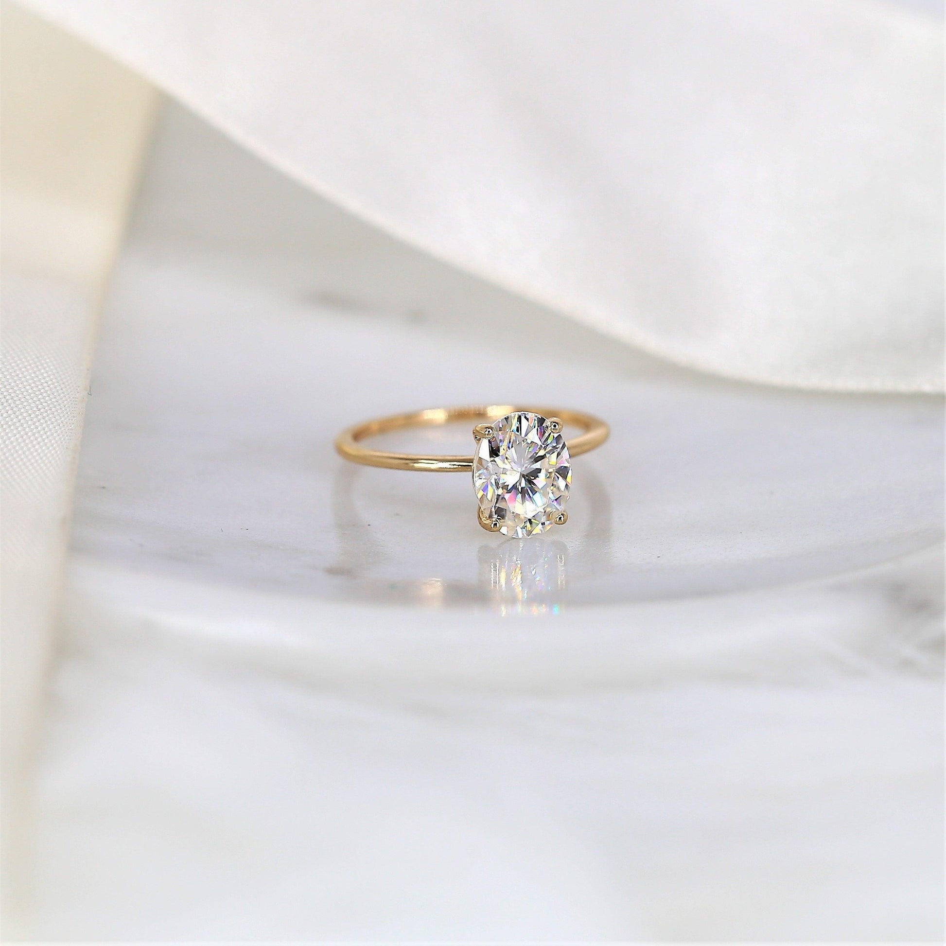 2 CT Emerald Pave Moissanite Engagement Ring