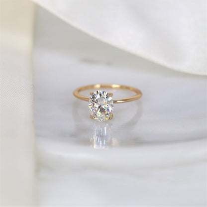 2 CT Emerald Pave Moissanite Engagement Ring