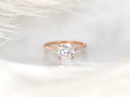 2 CT Emerald Pave Moissanite Engagement Ring