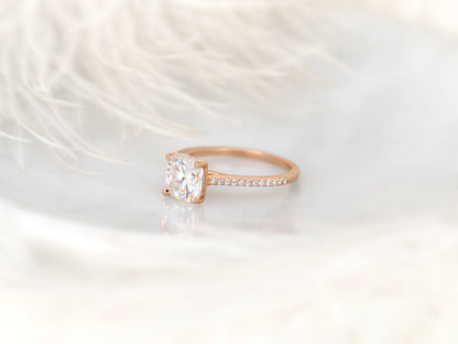 2 CT Emerald Pave Moissanite Engagement Ring