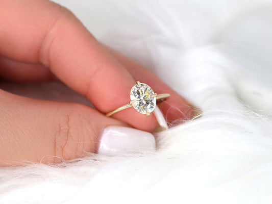 2 CT Emerald Pave Moissanite Engagement Ring