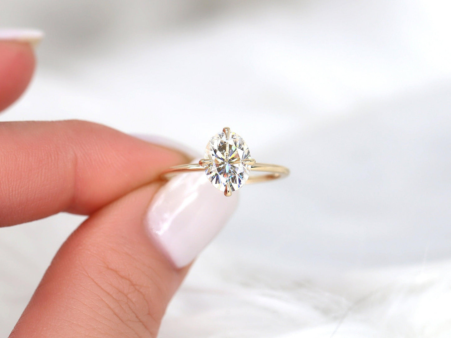 2 CT Emerald Pave Moissanite Engagement Ring