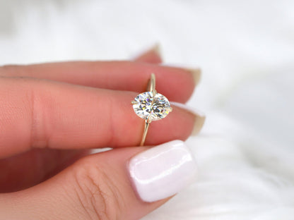2 CT Emerald Pave Moissanite Engagement Ring