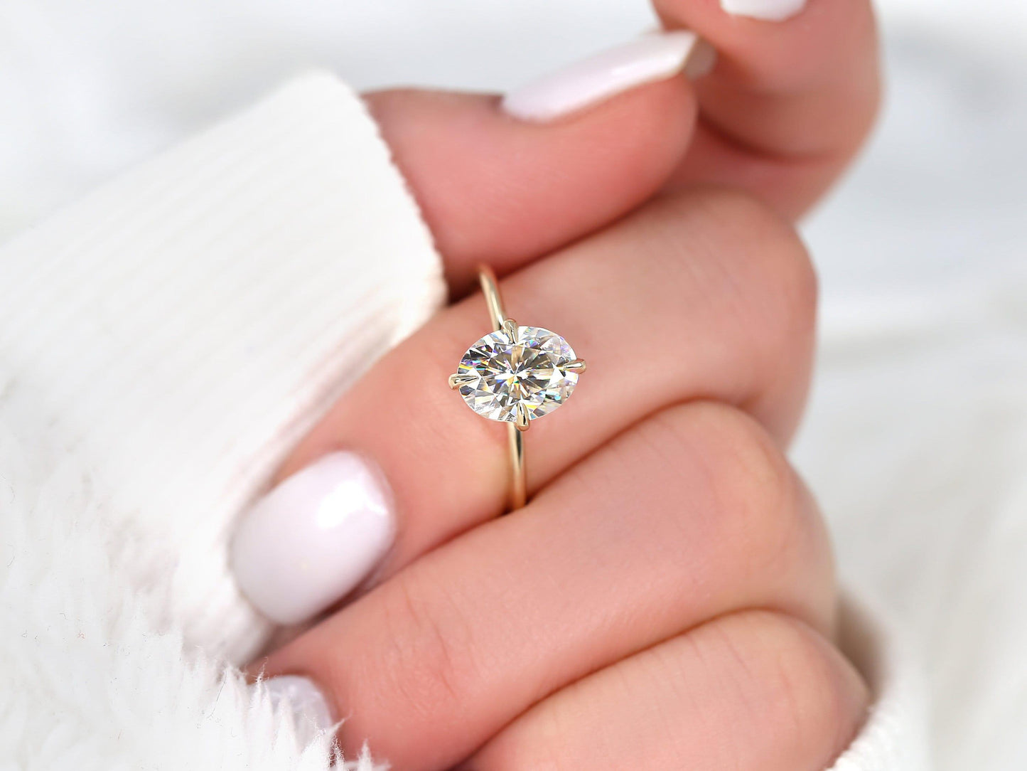 2 CT Emerald Pave Moissanite Engagement Ring