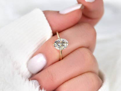 2 CT Emerald Pave Moissanite Engagement Ring