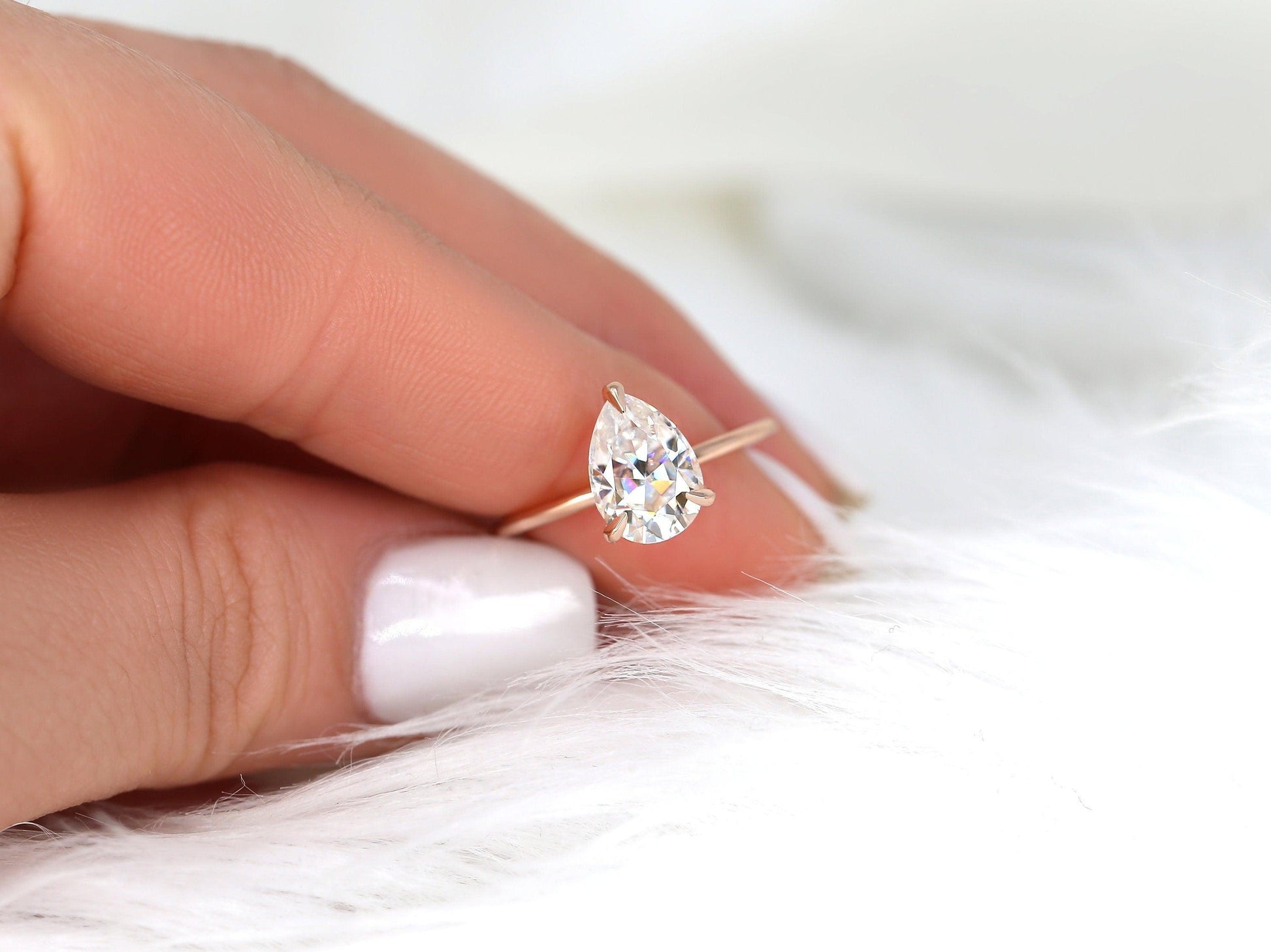 2 CT Emerald Pave Moissanite Engagement Ring