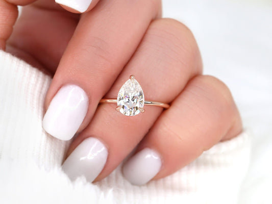 2 CT Emerald Pave Moissanite Engagement Ring