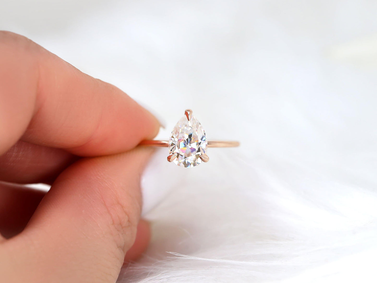2 CT Emerald Pave Moissanite Engagement Ring