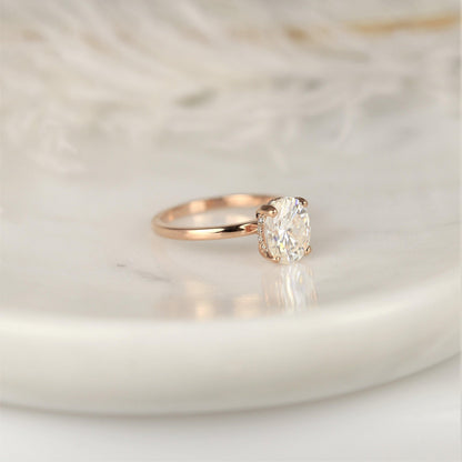 2 CT Emerald Pave Moissanite Engagement Ring