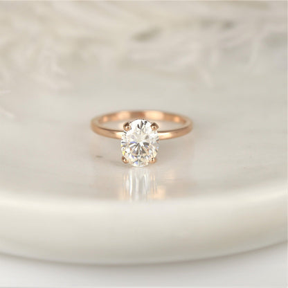2 CT Emerald Pave Moissanite Engagement Ring