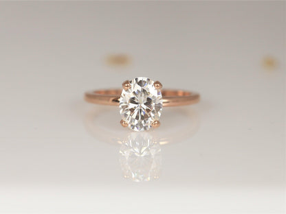 2 CT Emerald Pave Moissanite Engagement Ring