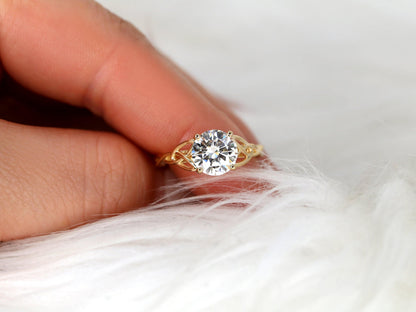 2 CT Emerald Pave Moissanite Engagement Ring