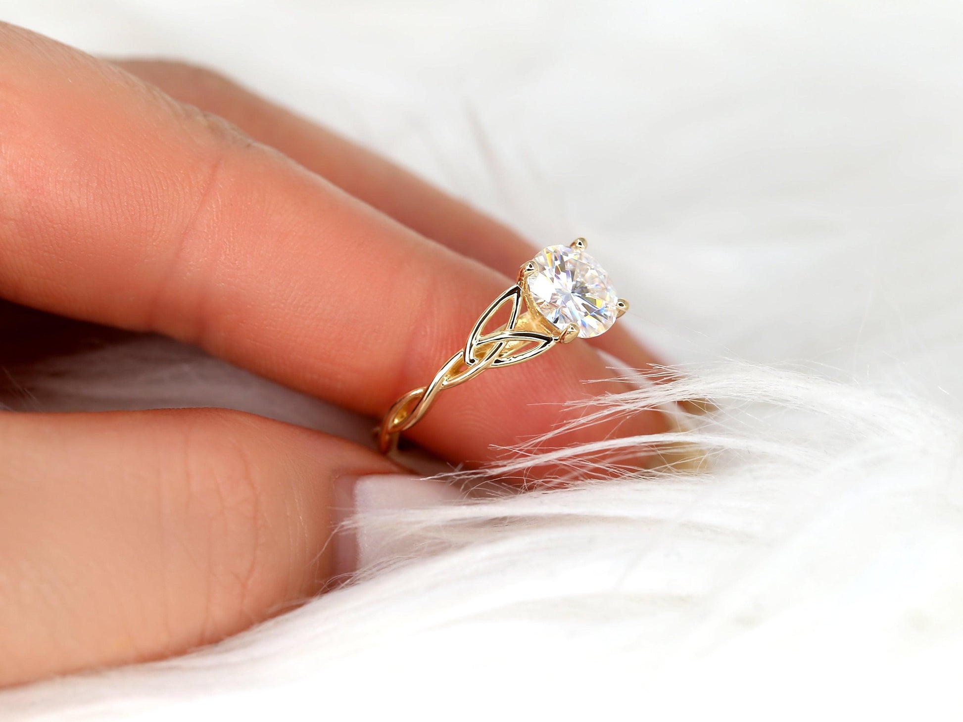 2 CT Emerald Pave Moissanite Engagement Ring
