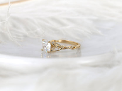 2 CT Emerald Pave Moissanite Engagement Ring