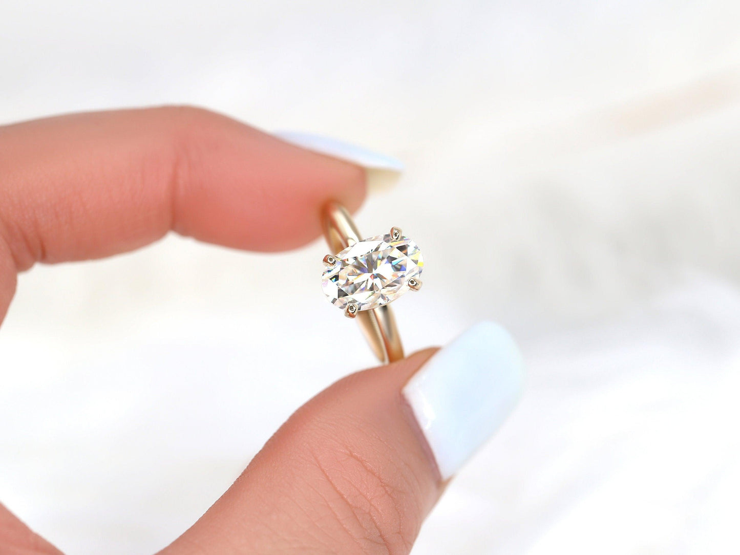 2 CT Emerald Pave Moissanite Engagement Ring