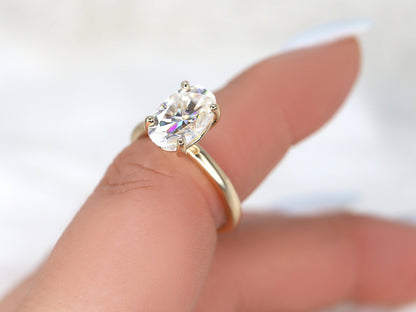 2 CT Emerald Pave Moissanite Engagement Ring