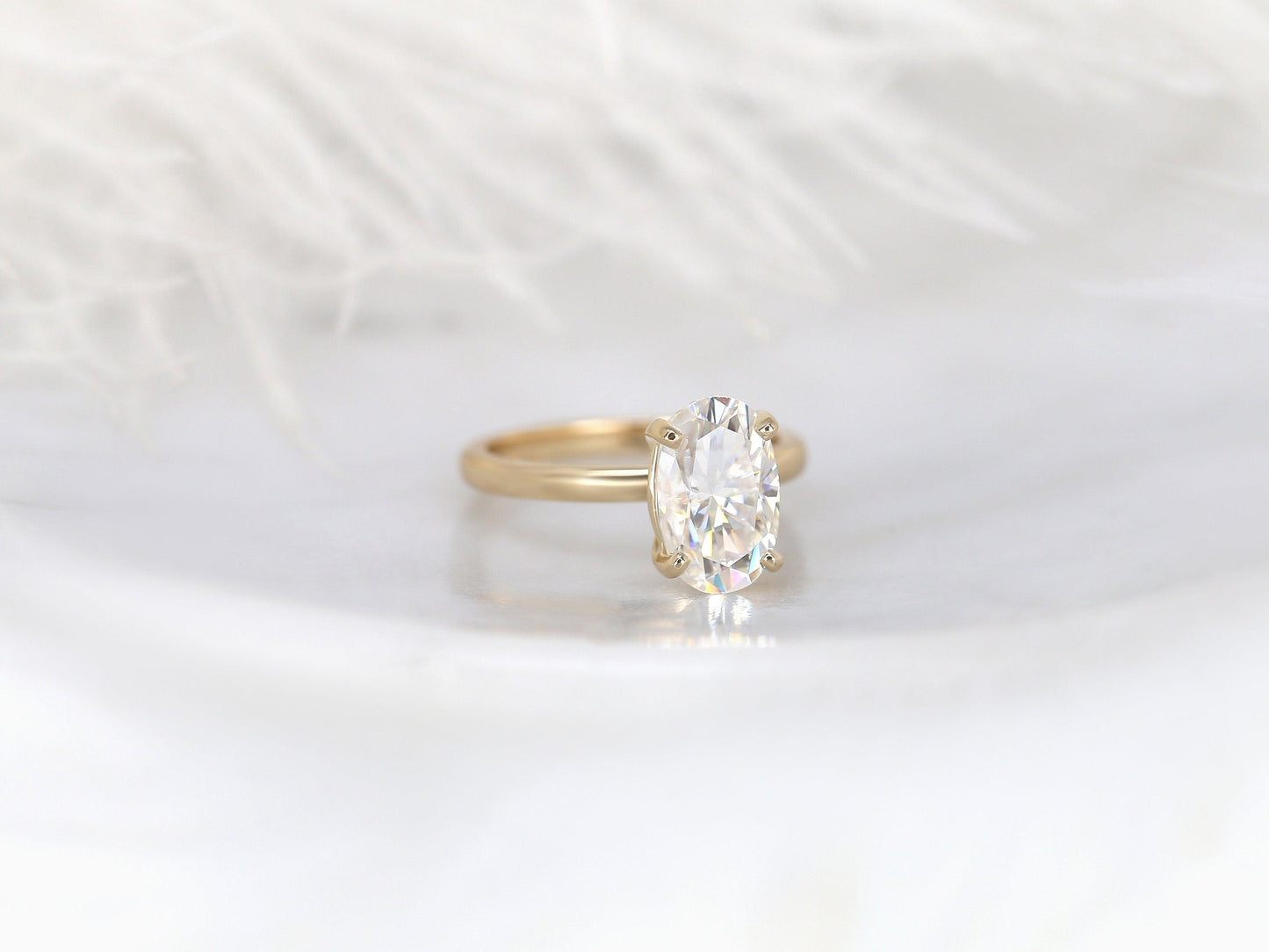 2 CT Emerald Pave Moissanite Engagement Ring
