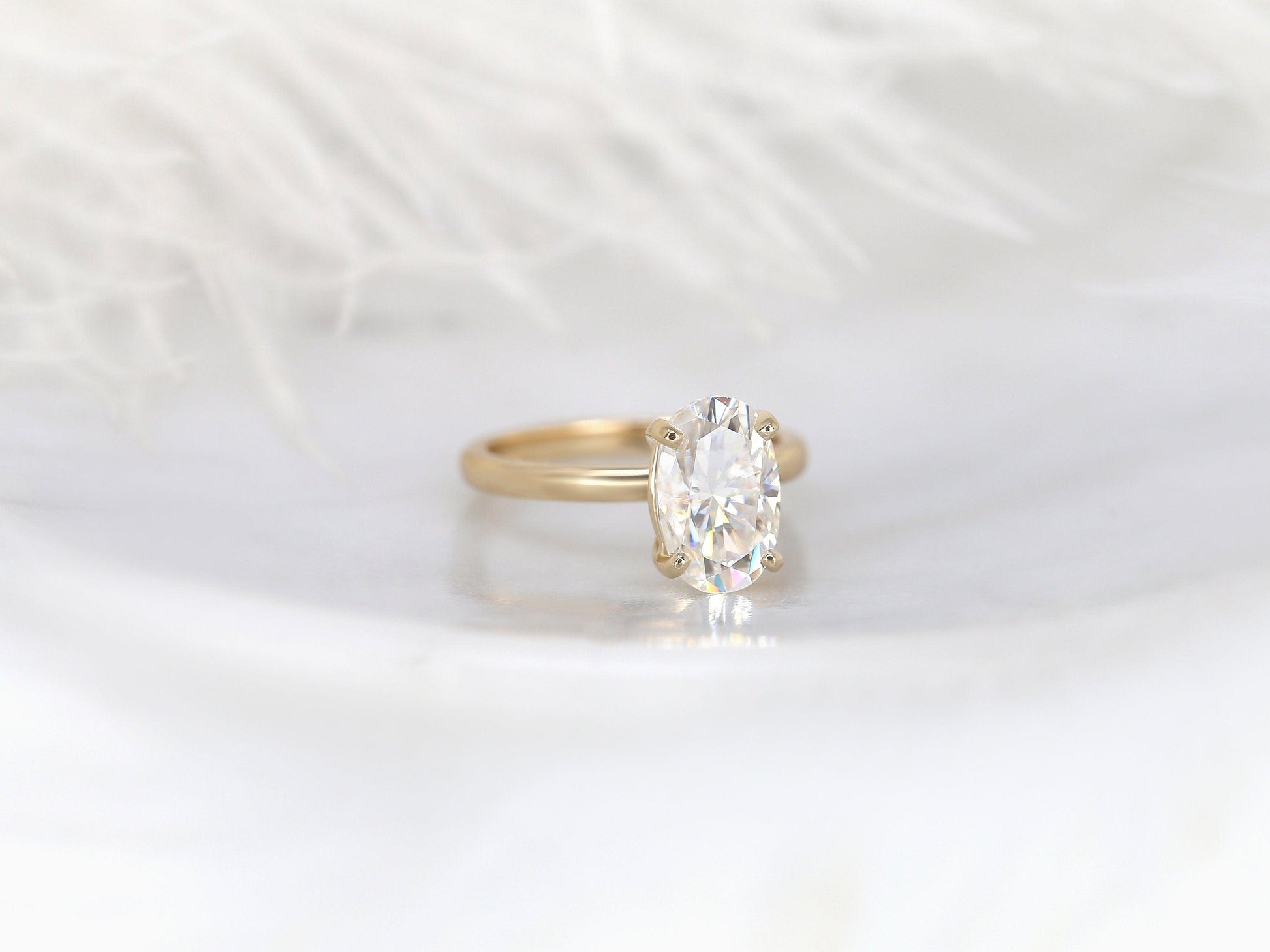 2 CT Emerald Pave Moissanite Engagement Ring