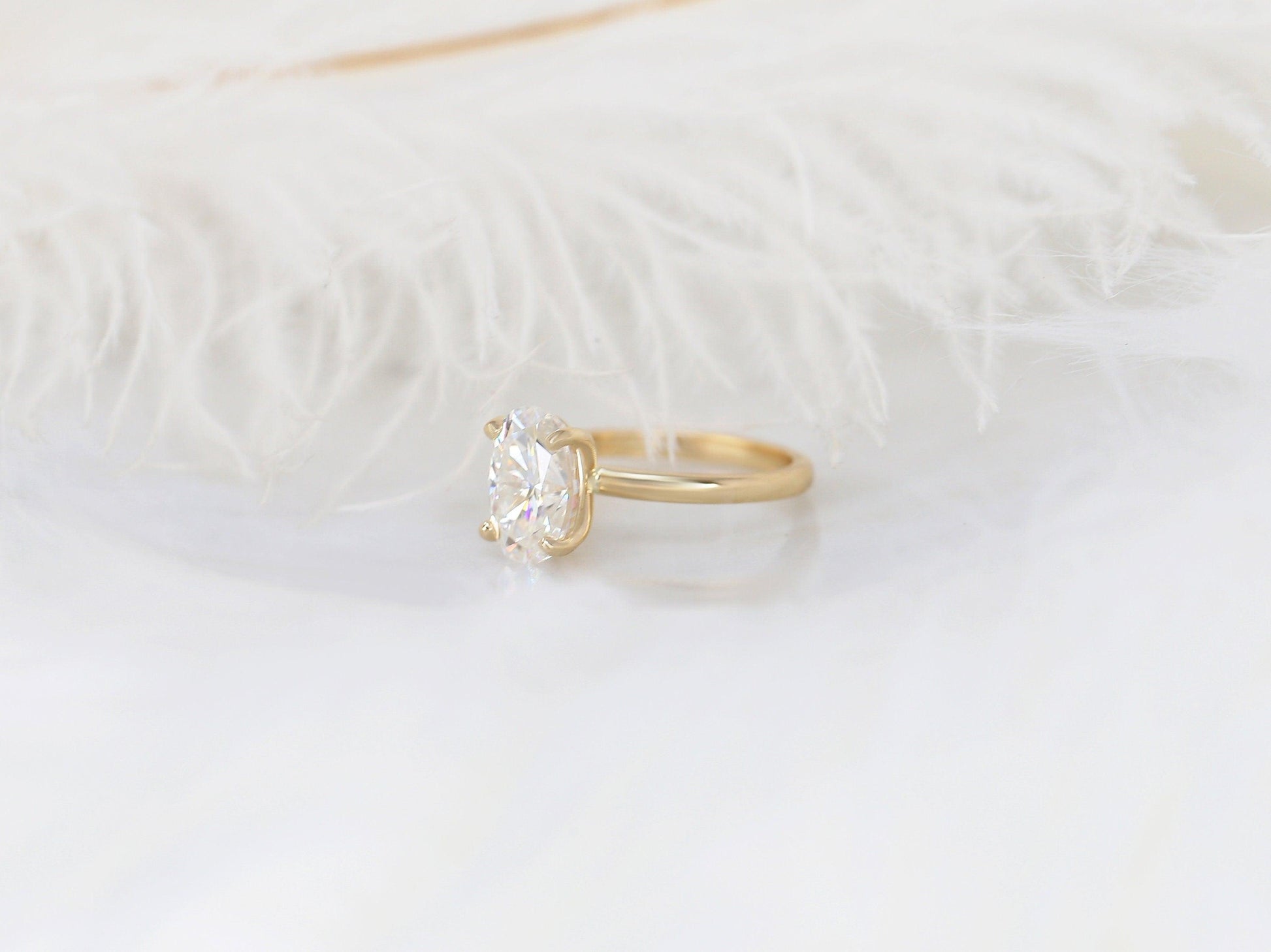 2 CT Emerald Pave Moissanite Engagement Ring